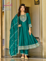 Aanchi Orra Vichitra Silk Suit Set - Embroidery Dupatta M to 2XL