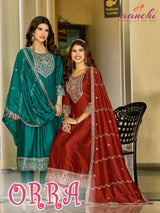 Aanchi Orra Vichitra Silk Suit Set - Embroidery Dupatta M to 2XL