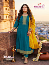 Aanchi Plus Bindu Vichitra Silk Plus Size Suit Set - 3XL 5XL