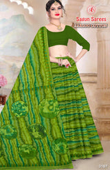 AARZOO COTTON Soft Cotton Printed Saree with Designer Pallu - 8 Pcs Set