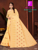 Beauty Cotton Embroidered Cotton Saree Collection - 8 Pcs Set
