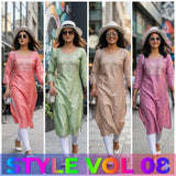 STYLE VOL 08 Women Cotton Embroidered Kurti - Casual Daily Wear