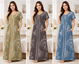 Premium Cotton Printed Nighty - 3 Pcs Set