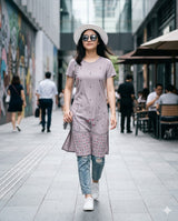 D.No 4014 Cotton Hosiery Long T-Shirt Top