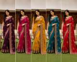 Premium Heavy Embroidery Designer Saree Set Of 5 Colors – Wedding & Festive Collection-M.R. Saree Emporium