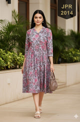 Flory Vol 3 Cotton Dress for Women - Printed Stylish Long Casual Dress
