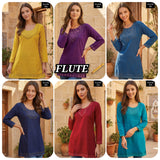 Flute Vertican Tunic Collection - 6 PCS - Embroidered Short Tops - M.R. Saree Emporium