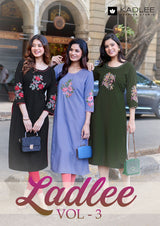 Kadlee Ladlee Vol 3 Rayon Kurti Set Daily Wear