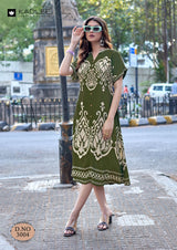 Kadlee Signature Rayon Printed Kurti - Thread & Handwork - Daily & Festive Wear - M.R. Saree Emporium