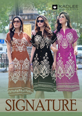 Kadlee Signature Rayon Printed Kurti - Thread & Handwork - Daily & Festive Wear - M.R. Saree Emporium