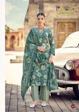 KARISSA SUMMER VIBES Cotton Suit Set with Dupatta - Mirror Work Kurti Set