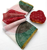 RajYog Kazari Kakshi Linen Mirror Work Saree Wholesale