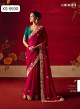 Kimora Naari Silk Saree Embroidery Wholesale Set