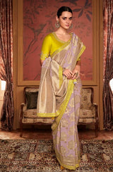 RajYog Kimora Sindhuri Maharani Pure Soft Dola Silk Saree with Embroidered Blouse - 4 Pcs Set - Wholesale