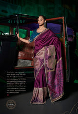 Kira Kanya Pure Silk Saree (5 Pcs Set) with Woven Pallu, Border & Designer Embroidered Blouse