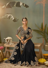 Kira Kasva Silk Saree - Gota Patti Embroidery Set