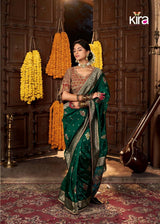 Kira Kiki Pure Silk Saree - Designer Wedding Wear Saree with Embroidered Blouse - M.R. Saree Emporium