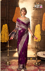 Kira Kiki Pure Silk Saree - Designer Wedding Wear Saree with Embroidered Blouse - M.R. Saree Emporium