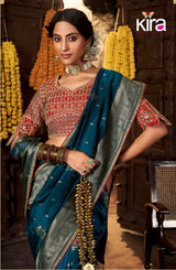 Kira Kiki Pure Silk Saree - Designer Wedding Wear Saree with Embroidered Blouse - M.R. Saree Emporium