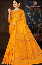 Miss Beauty Women's Cotton Woven Saree