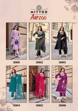 Mittoo Aarzoo Viscose Weaving Suit Set - Designer Thread & Handwork Kurti with Chanderi Dupatta