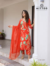 Mittoo Disney Vol 2 Rayon Print Suit Set - S to 3XL Handwork