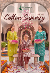 Pragyan Cotton Summry Vol 4 - Women 3PC Suit Set Daily Wear
