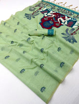 RajMata Tapti Cotton Jamdani Saree Set Wholesale