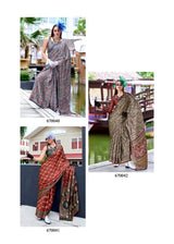 RajPath Ajrakh Satin Silk Saree 7 Pcs Set