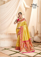 RajPath Fabrics Mangalya Silk Paithani Tissue Silk Saree - Wedding Collection