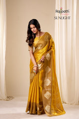 RajPath Fabrics Sunlight Handloom Tissue Soft Silk Saree - 6 Pcs Set