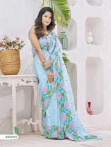 RajPath Gulabi Silk Linen Saree 6 Pcs Set