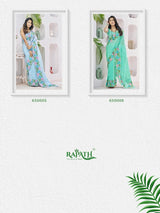 RajPath Gulabi Silk Linen Saree 6 Pcs Set