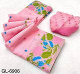 Rajpath Gulabi Silk Linen Saree - Soft Lightweight Floral Printed Saree with Blouse - Summer Collection by M.R. Saree Emporium