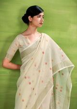 RajPath Sunrise Linen Silk Saree Set - Elegant Soft Silk Designer Collection 6 Pcs Set