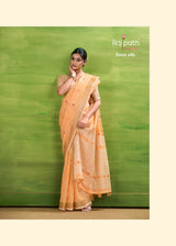 RajPath Sunrise Linen Silk Saree Set - Elegant Soft Silk Designer Collection 6 Pcs Set