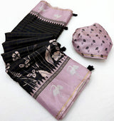 RajYog Charvi Tusser Soft Tusser Saree with Bentex Border - 6 Pcs Set - Wholesale