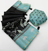 RajYog Charvi Tusser Soft Tusser Saree with Bentex Border - 6 Pcs Set - Wholesale