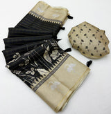 RajYog Charvi Tusser Soft Tusser Saree with Bentex Border - 6 Pcs Set - Wholesale