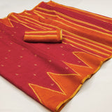 RajYog Kalamkari Chanderi Linen Saree - Weaving Border - Kazari Series - M.R. Saree Emporium