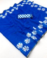 RajYog Lisha Soft Cotton Linen Saree with Zari Border - 8 Pcs Set - Wholesale