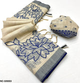 RajYog RajMata Nakshtra Cotton Jamdani Saree - M.R. Saree Emporium
