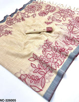 RajYog RajMata Nakshtra Cotton Jamdani Saree - M.R. Saree Emporium