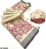RajYog RajMata Nakshtra Cotton Jamdani Saree - M.R. Saree Emporium