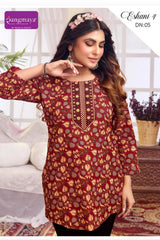 Rangmaya Eshani-4 Cotton 60/60 Tunic Collection - 8 PCS - Printed Short Tops - M.R. Saree Emporium