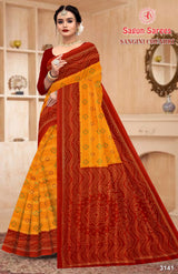 Sagun Sarees Sangini Chundri Cotton Saree Collection - 8 Pcs Set
