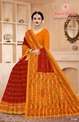 Sagun Sarees Sangini Chundri Cotton Saree Collection - 8 Pcs Set