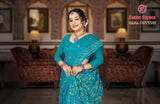 Sana Cotton Soft Cotton Printed Saree with Designer Pallu - 8 Pcs Set