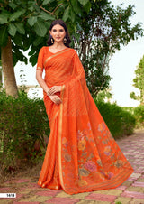SR Gouri Lehriya Diamond Georgette Printed Saree with Zari Border