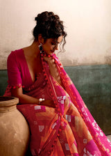 S.R. Pum Pum-18 Mulmul Cotton Saree Set Wholesale